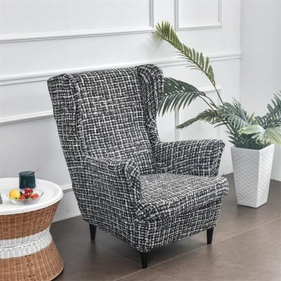 Bloemen Vleugelstoelhoes Stretch Spandex Fauteuilhoes Afneembare Bankhoezen met Zitkussenhoes Meubelbeschermer