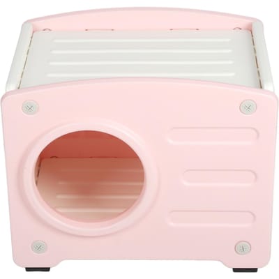 Maison pour chat d'extérieur Polyvalente Toutes Saisons Enfermée Imperméable Résistante aux Intempéries Grand Espace Plastique Chat rose