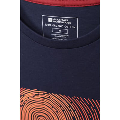 Mountain Warehouse Heren Tidal Wave Organisch Katoenen T-shirt (Marine)