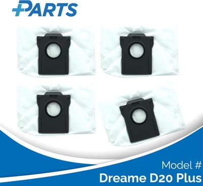 Dreame D20 Plus Stofzakken (4 Stuks, Plus.Parts® alternatief voor RDB17)