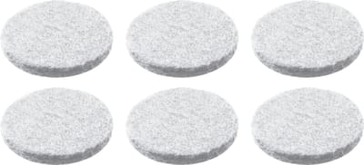 AMIG Anti-krasvilt - 24x - wit - 18 mm - rond - zelfklevend - meubel beschermvilt