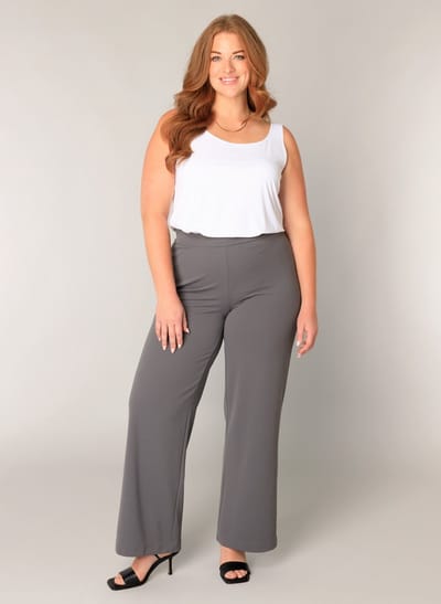 BASE LEVEL CURVY Arah Broek - Dark Grey - maat W1(48) / L32