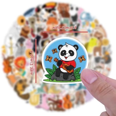 Dierenstickers Set van 100 Stuks voor Volwassenen en Kinderen - Waterdichte Stickers voor Skateboards, Fietsen en Laptop Accessoires