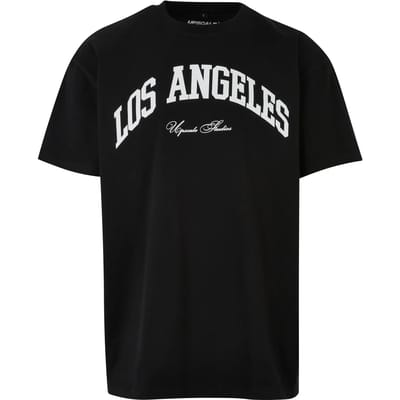 Mister Tee - L.A. College Oversize Heren T-shirt - S - Zwart