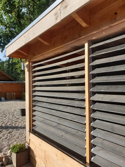 Wovar Flex Fence Draaibare Lamellen voor in de tuin RVS 95 cm | 2 stuks