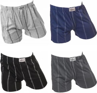 Fun2wear Ondergoed Heren - Losse Boxershort Heren - 4 Pack - Krijtstreep - M - Comfortabele Wijde Boxershorts voor Mannen