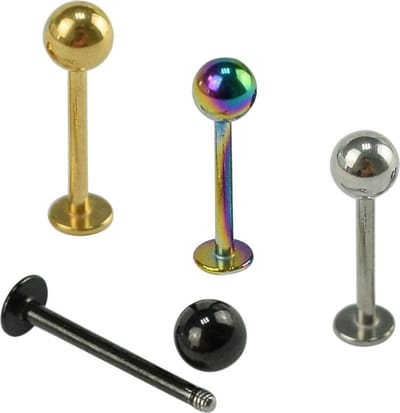 Fako Bijoux® - Labret Piercing - 4mm - Set - 4 Stuks