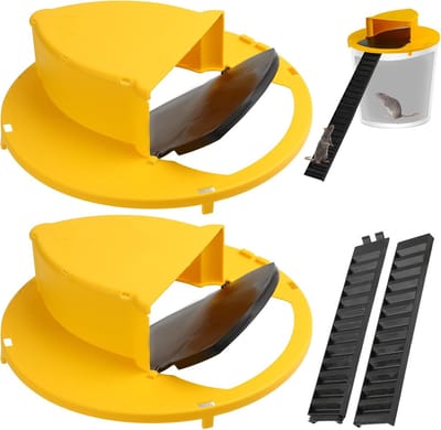 Thijox - Geel Vatdeksel Set van 2 - Hoogwaardig Milieuvriendelijk Materiaal voor Binnen, Keuken, Huis en Tuin - Perfect voor Opslag en Organisatie