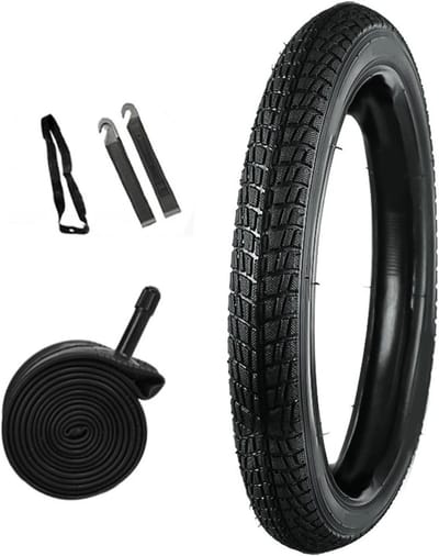 Kinderfietsbanden met binnenband - Reservebanden fiets - Veilig Fietsen - Verdikt Rubber - 12 x 175 cm - Zwart