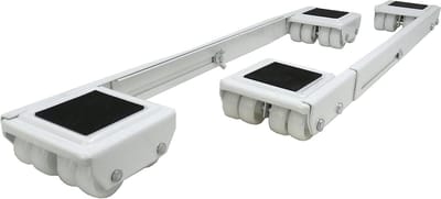 Uitschuifbare meubelrollers - maximale belasting 545 kg - verstelbare lengte 40-635 cm - wit