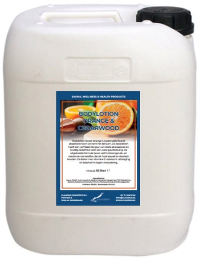Bodylotion Sweet Orange & Cedarwood 10 liter - navulling