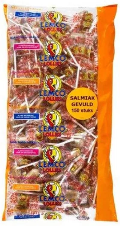 Lemco | Knots Salmiak lollies | 150 stuks