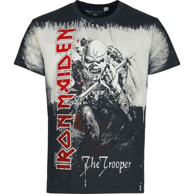 Iron Maiden T-shirt - The Trooper - S tot 4XL - voor Mannen - zwart-wit