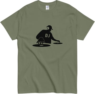 DJ Shirt - Muziek Liefhebber T-shirt - DJ Cadeau Idee - Vrouwen en Mannen - Khaki Groen - S