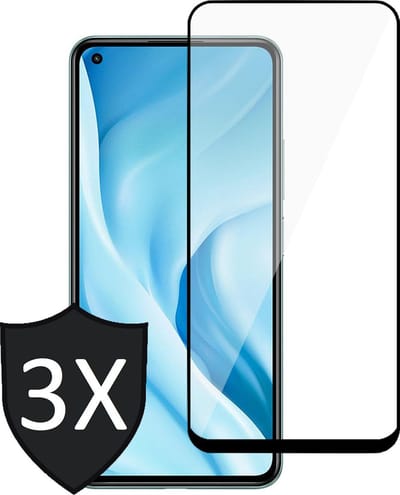 Screenprotector geschikt voor Xiaomi Mi 11 Lite - Full Screen Protector - 3 Stuks