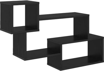 vidaXL - Zwevende - plank - Muurmontage - Zwart - eiken - 87 - x - 20 - x - 55 - cm