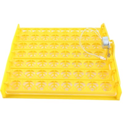 56 Eieren Mini Broedmachine Uitkomstmachine Automatische Eierkeerlade Gereedschap met Motor (100?120V Motor) yellow