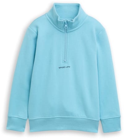 Tom Tailor - Sweatshirt met ritssluiting - Maat 92/98 - elixir blue