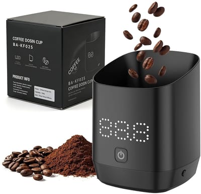 Dailygoods- Koffieweegschaal met timer - Digitale Koffieweegschaal - Barista Weegschaal - Compact - Ergonomische Bekeropening - USB-C Snelladen - Koffiemeter