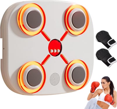 Boksmachine met Muziek - Indoor Trainer - Thuis Fitness - Stille Trainingsoplossing - 30cm Breed - Zwart