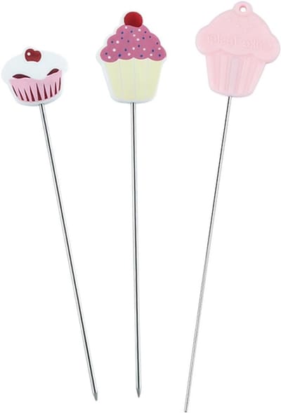 Cake Testers Set van 3 Stuks, RVS Prikkers voor Taart, Gebak en Muffins, Bakaccessoires voor Perfecte Resultaten