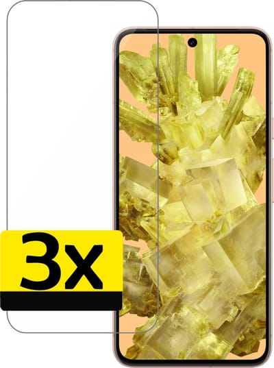 Screenprotector - Geschikt voor Google Pixel 8 - 3 Stuks - Extra Sterk - Beschermglas - Gehard Glas - Tempered Glass - Screen Protector
