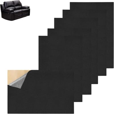Kunstlederen Stickers - Reparatieset Leer - Meubels Repareren - Zelfklevend - 20 x 30 cm - Zwart