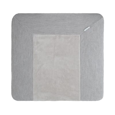 Baby's Only Gebreide baby aankleedkussenhoes - Waskussenhoes - Overtrek verzorgingskussen Hope - Dusty Grey - 75x85 cm