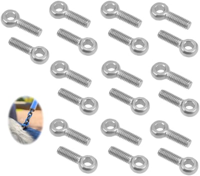 Ringmoeren en Oogbouten M6 x 20 mm, Verpakking van 20 Stuks, Roestvrij Staal, Ideaal voor Automotive en Constructieprojecten