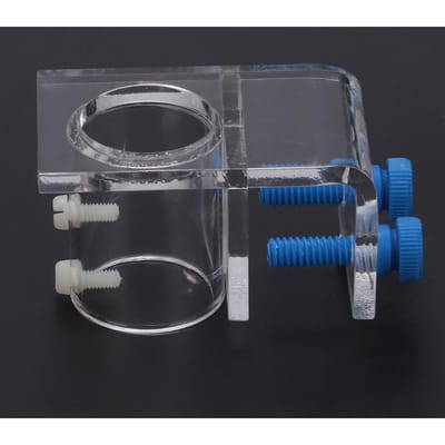 Tube à eau acrylique transparent Fixation de tuyau souple pour aquarium(fixation à un trou) Single Hole gray