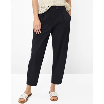 Brax Dames Plooibroek  Style MEGAN S NAVY, donkerblauw, maat 32
