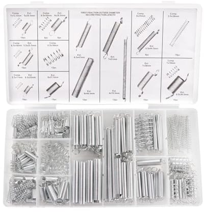 200 Stuks 20 Maten Assortiment Verenset - Trekveren en Drukveren voor Gereedschap en Apparaten
