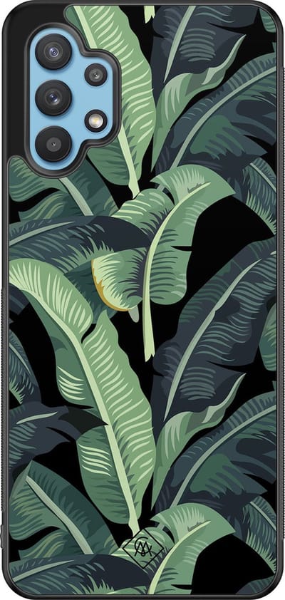 Casimoda® hoesje - Geschikt voor Samsung Galaxy A32 5G - Jungle - Zwart TPU Backcover - Planten - Groen
