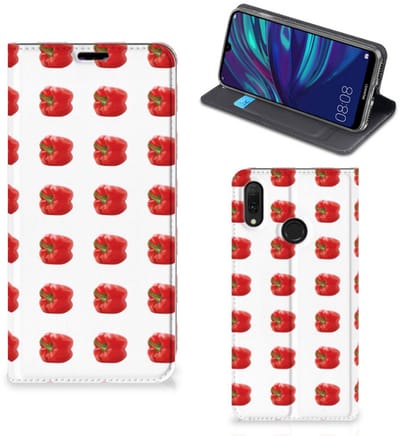 Huawei Y7 hoesje Y7 Pro (2019) Flip Style Cover Paprika Red