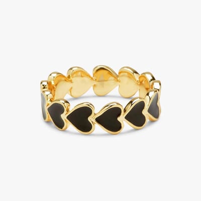 Pura Vida- LOVE HEARTS BAND RING - maat 8