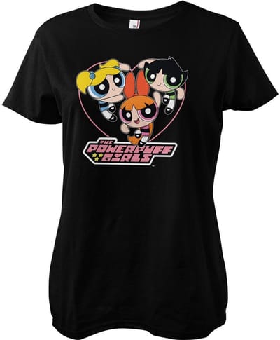 Power Puff Girls Dames-T-shirt Powerpuff Girls Heart Girly Tee WB-5-PPG003-DTF846