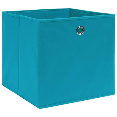 vidaXL - Opbergboxen - 10 - st - 32x32x32 - cm - stof - babyblauw