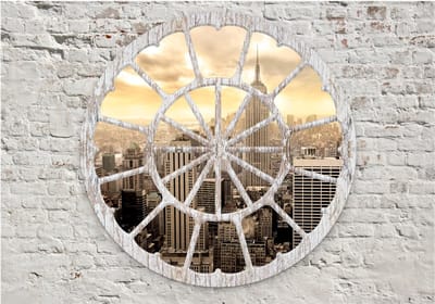 Fotobehang - New York: A View through the Window.
