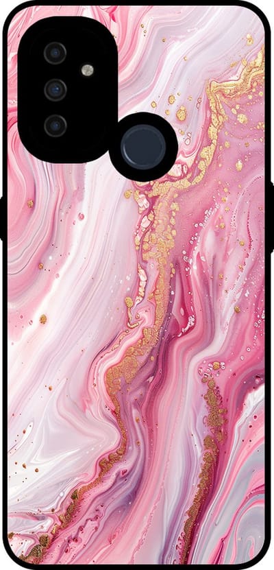 Smartphonica Telefoonhoesje Geschikt voor OnePlus Nord N100 met marmer opdruk - TPU backcover case marble design - Roze geschikt voor OnePlus Nord N100
