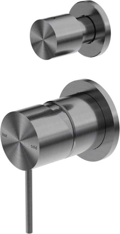 Owen & Finch Inbouw Douchemengkraan met Omstel – Geborsteld Gun Metal (PVD) – Messing – Luxe Badkamerkraan