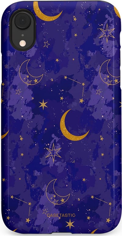Casetastic Hoesje Geschikt voor Apple iPhone Xr - Stijlvolle Beschermende Duo-layer Case - Sterrennacht