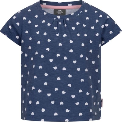 Trespass Meisjes Hira Hearts T-shirt (Blauwe toon)