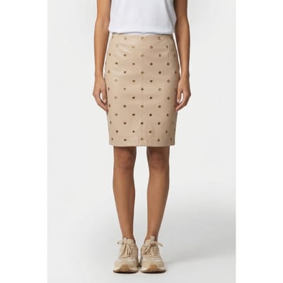 DNA Amsterdam Isa Blizzard Maat: 2 | Leren rokken Outlet | Dames | Beige