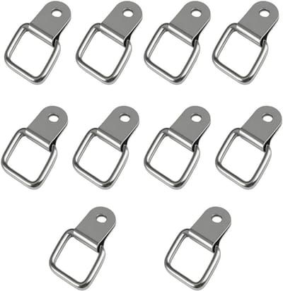 Set van 10 D Ring Haakjes, Sterke Lashing Ringen voor Bevestigen van Lading in Trailers, Duurzame Ophangringen voor Veilig Transport en Gebruik in Diverse Toepassingen