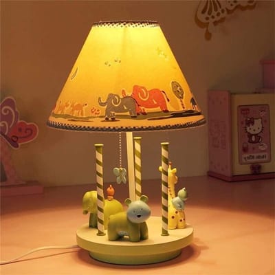 Cartoon Bureaulamp - Nachtlampje Dier - Decoratieve Verlichting - Milieuvriendelijk Materiaal - 26x38cm - Lichtgroen