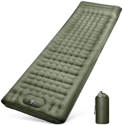 GELLDG Zelfopblazende Slaapmat – Opblaasbare Campingmat – 195x66x12cm – Sterke Steun & Hoge Draagkracht – Geschikt voor Kamperen en Strand – Waterdicht Anti-Ripstop Materiaal – Compact Verpakking – Duurzaam Samengesteld Weefsel