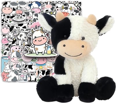 Schattig Koe Pluche Speelgoed Knuffel voor Kinderen en Volwassenen - 22 cm