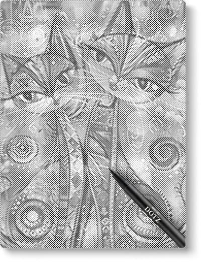 Katten Tekening | Dot painting | 40x50cm | Dot painting | Oh My Dotz | Dots stippen | Diamond painting & Schilderen op nummer alternatief | Happy hobby