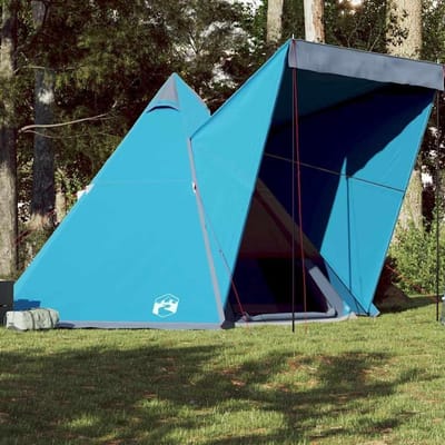 Familietent Tipi - Kampeertent Outdoor - Kamperen Avontuur - Waterdicht Winddicht - 6 Personen - Blauw