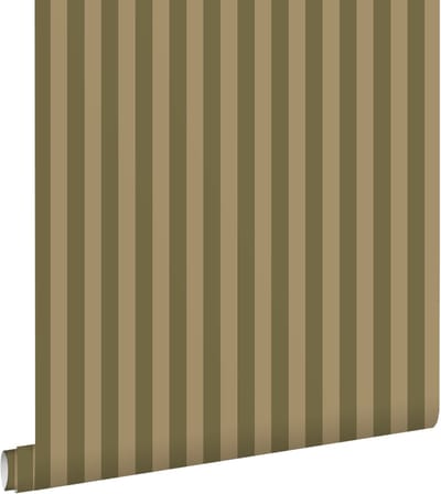 ESTAhome behang strepen khaki groen - 50 x 900 cm - 131912